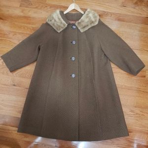 Vintage Wool Swing Tweed Coat